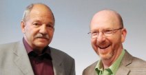 Dr. Hartmut Gutsche und Dr. Werner Weishaupt auf dem Psychotherapie-Symposium in Würzburg