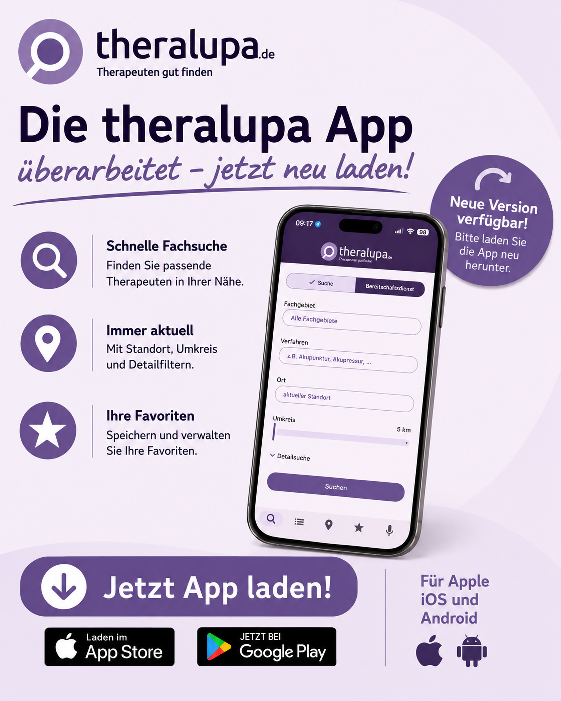 Die neue theralupa.de App